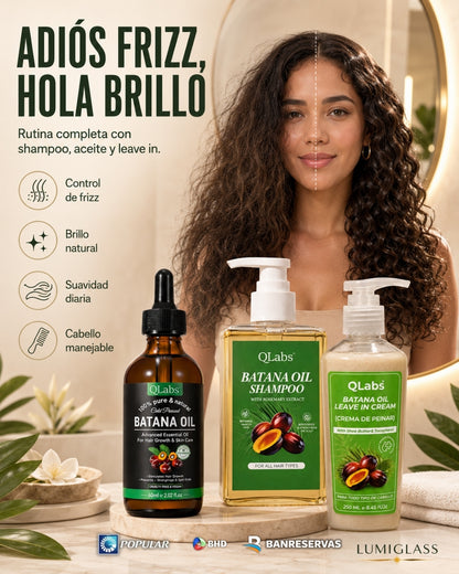 Rutina de Batana Lumiglass™ | Shampoo + Aceite + Leave In de Batana - 100% original