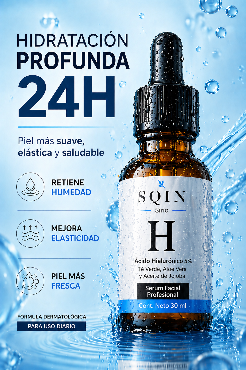 Kit Renovador Facial Sqin LumiGlass | 3 Sérums de Alta Concentración 30ml
