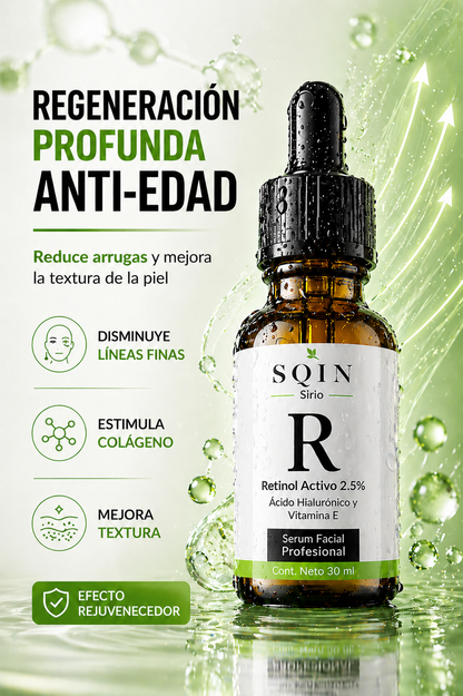 Kit Renovador Facial Sqin LumiGlass | 3 Sérums de Alta Concentración 30ml